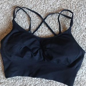 Betsey Johnson Strappy Black Sports Bra